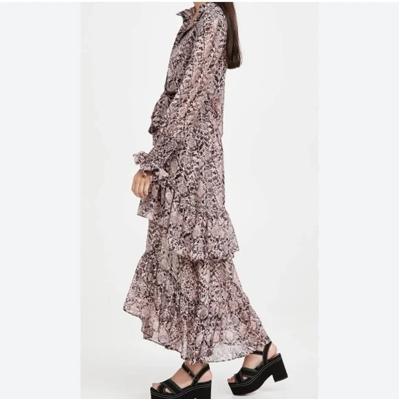 Misa Los Angeles Valentina Dress Pink Snakeskin - Picture 2 of 4